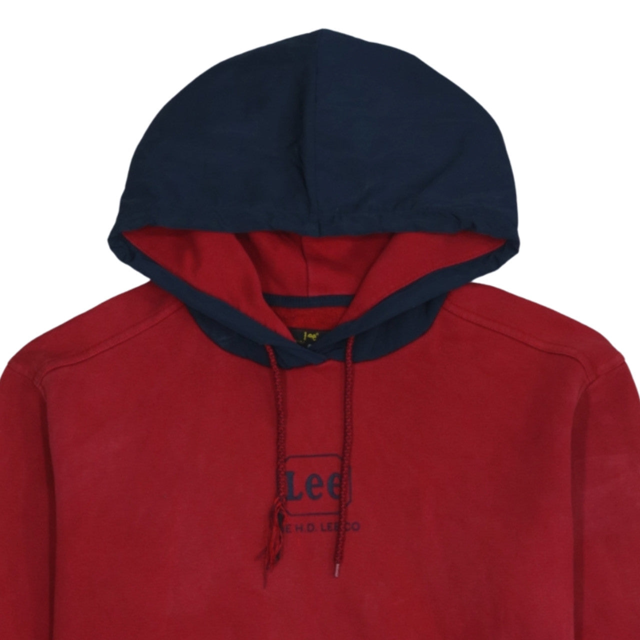 Lee Men's Red Pullover Hoodie M Regular Fit Fleece Sweatshirt