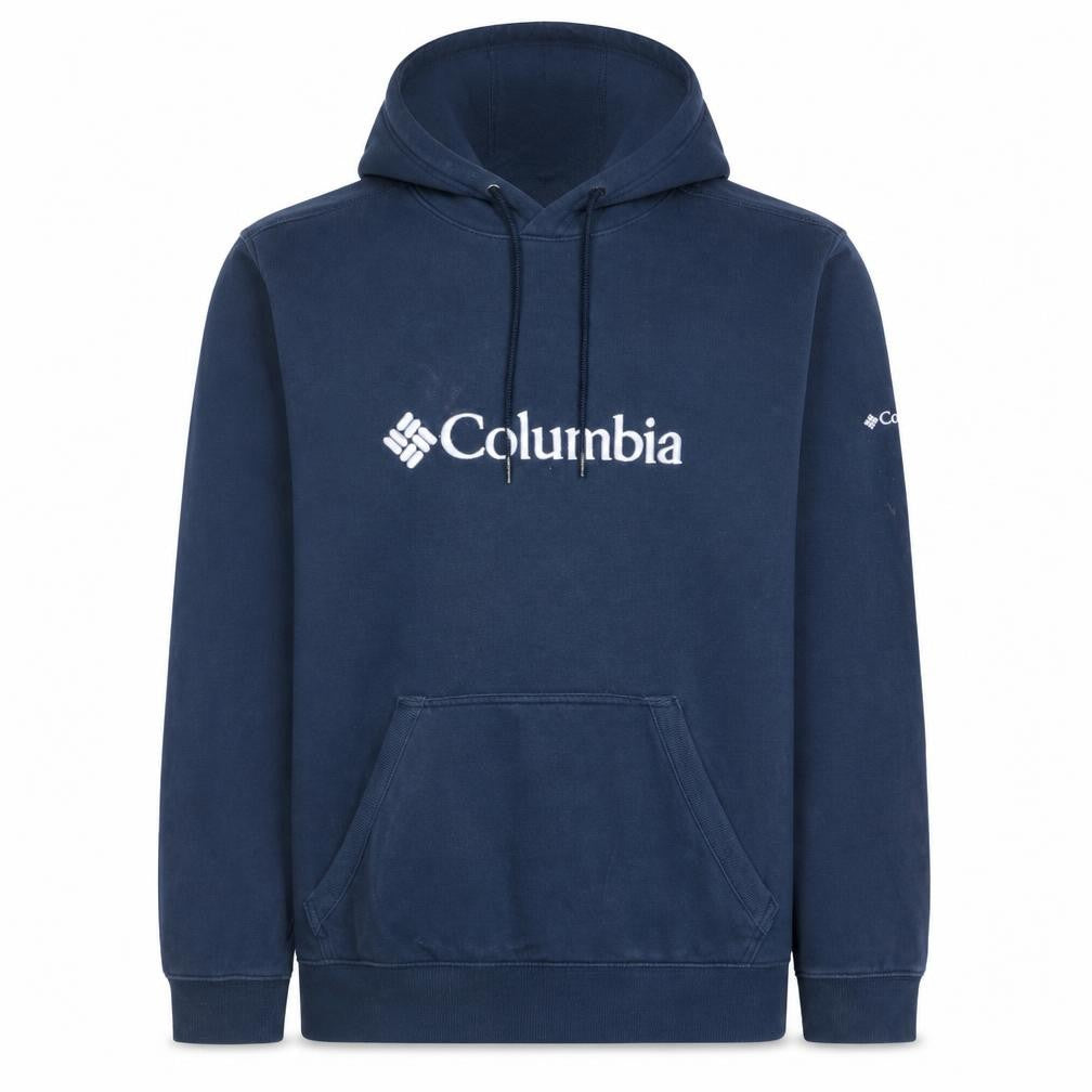 Columbia Men’s Blue Pullover Hoodie M Graphic Logo Fleece
