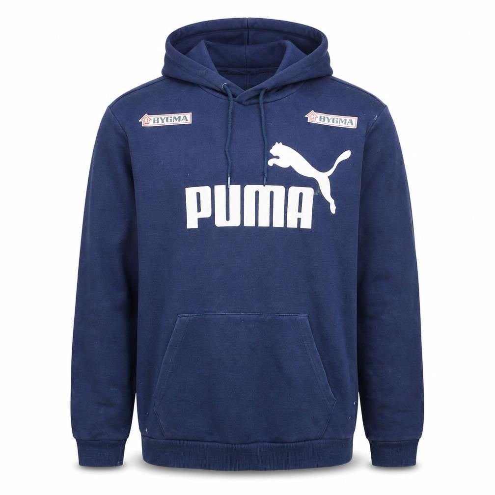 Puma Men's Blue XL Pullover Hoodie Sports Graphic Logo Sweatshirt