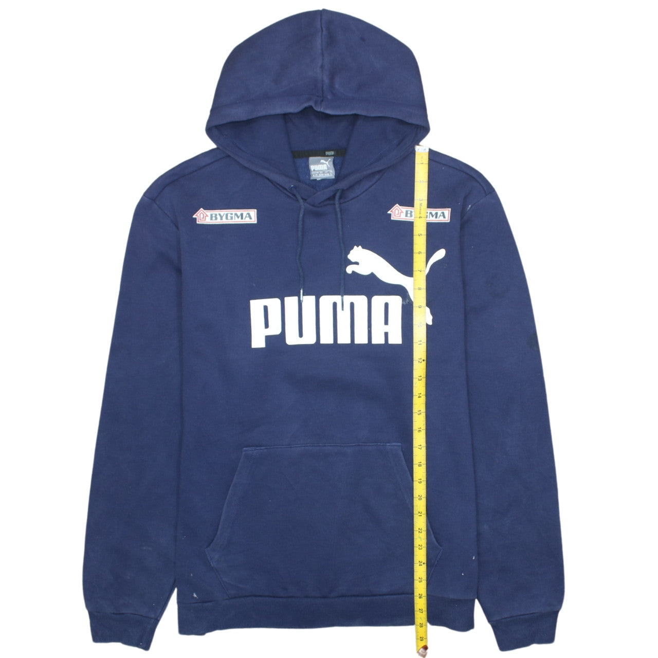 Puma Men's Blue XL Pullover Hoodie Sports Graphic Logo Sweatshirt