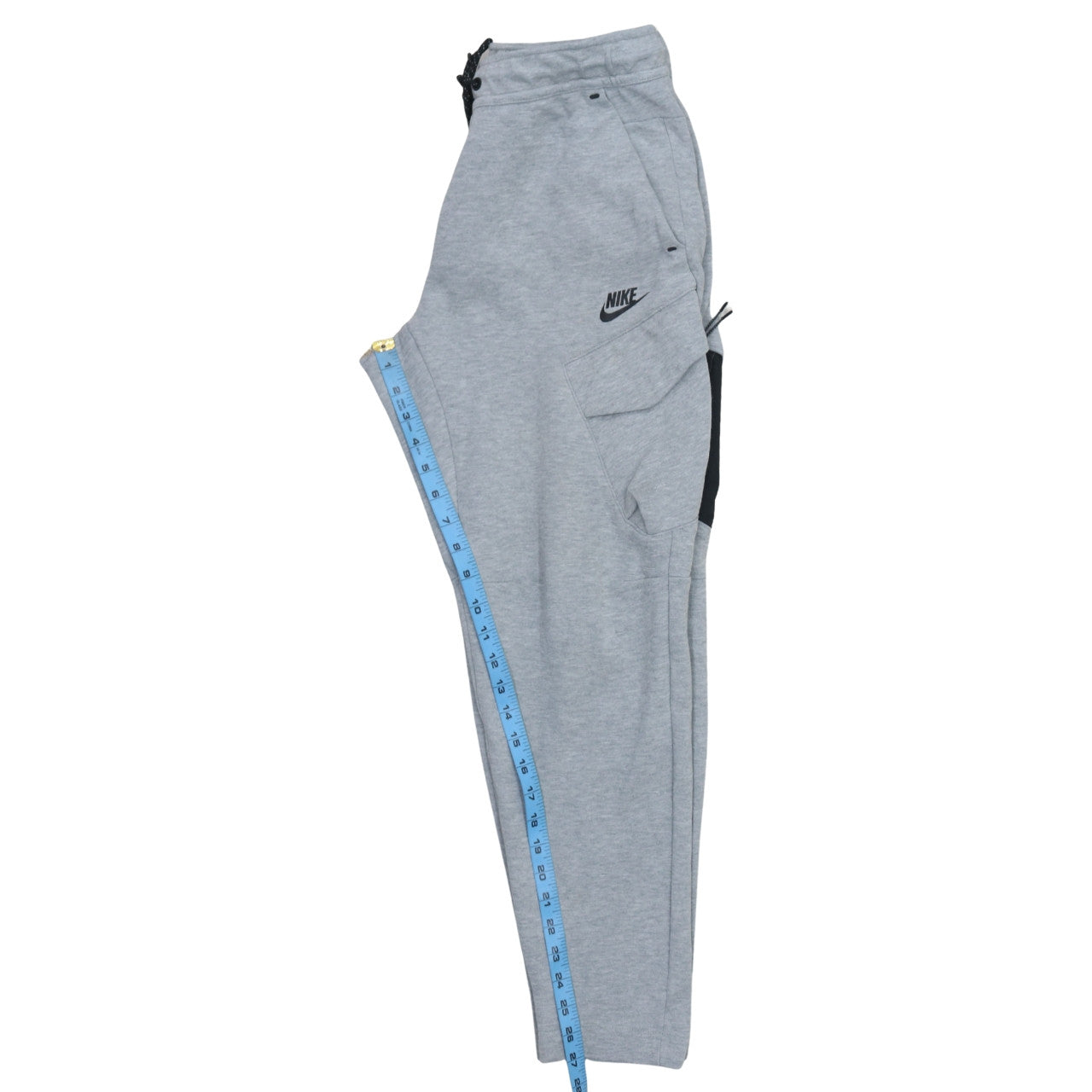 Nike Men's Grey Jogger Trousers S Regular Fit Cotton Blend
