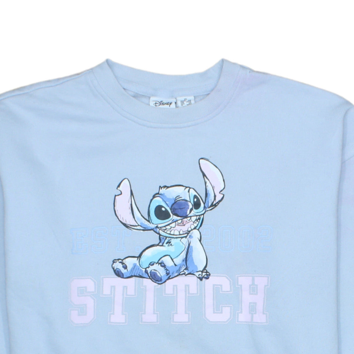 Disney x Primark Women Blue Stitch Sweatshirt XS Pullover Crew Neck