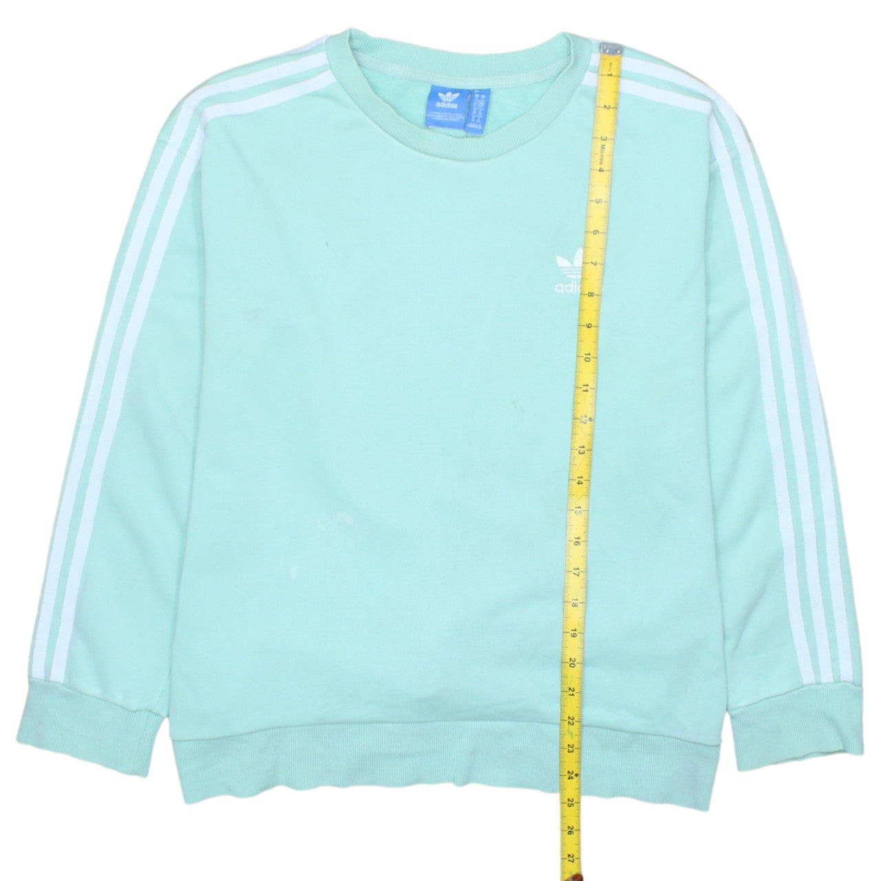 Adidas Women’s Mint Green Crew Neck Sweatshirt Size 10 Cotton Blend