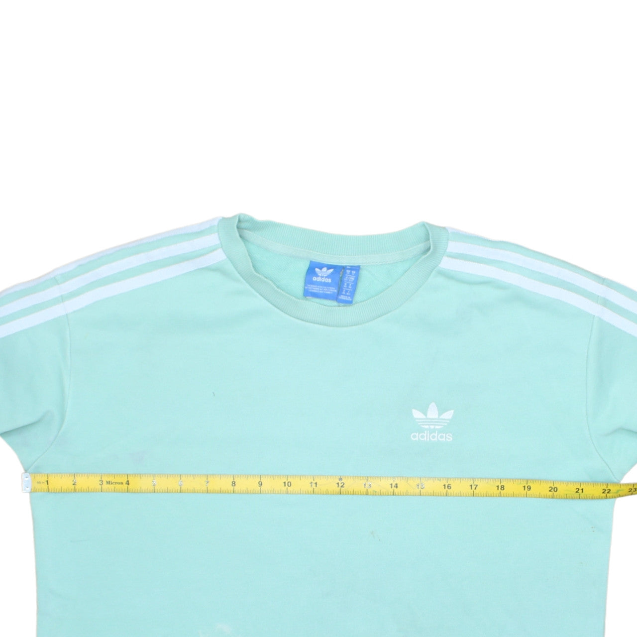 Adidas Women’s Mint Green Crew Neck Sweatshirt Size 10 Cotton Blend