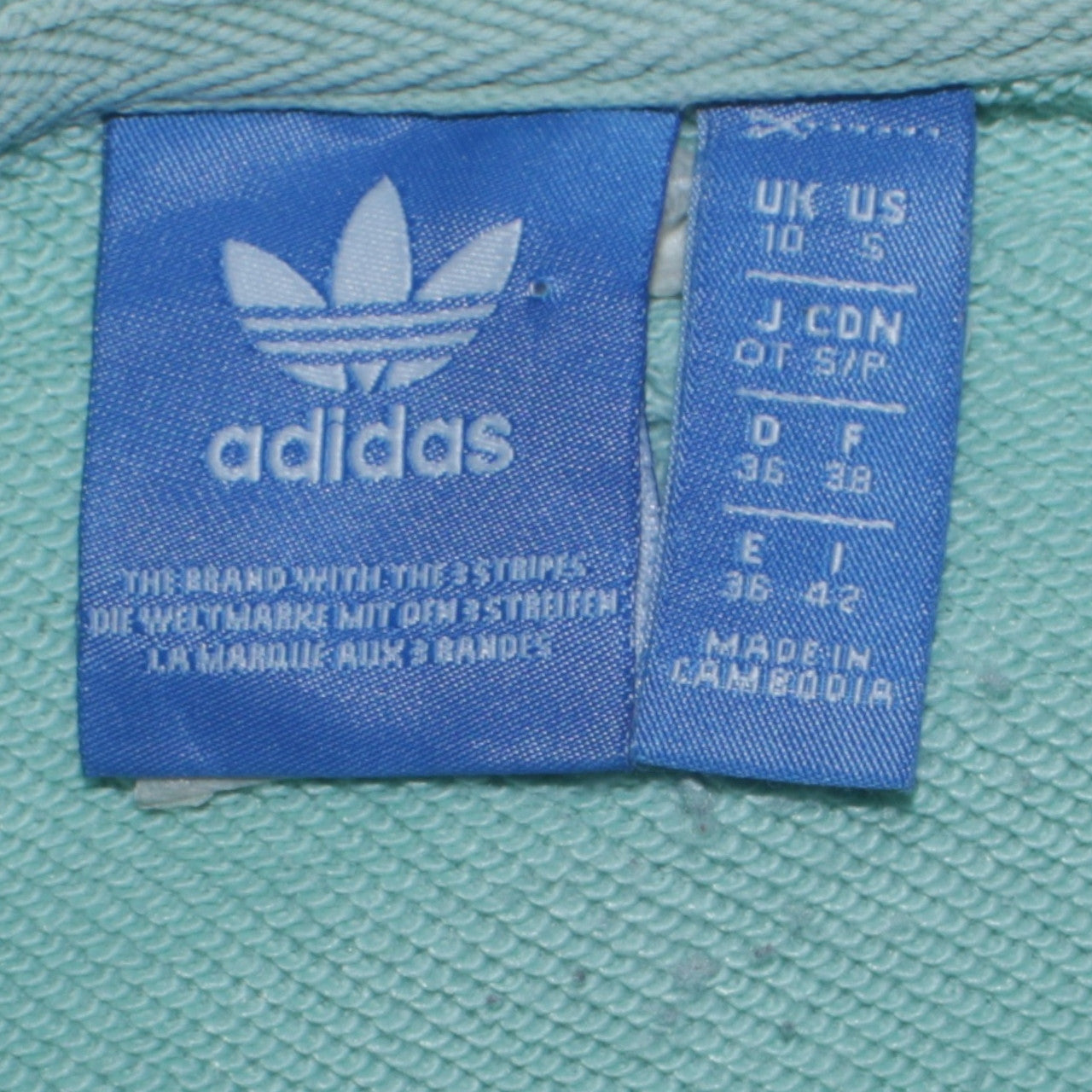 Adidas Women’s Mint Green Crew Neck Sweatshirt Size 10 Cotton Blend