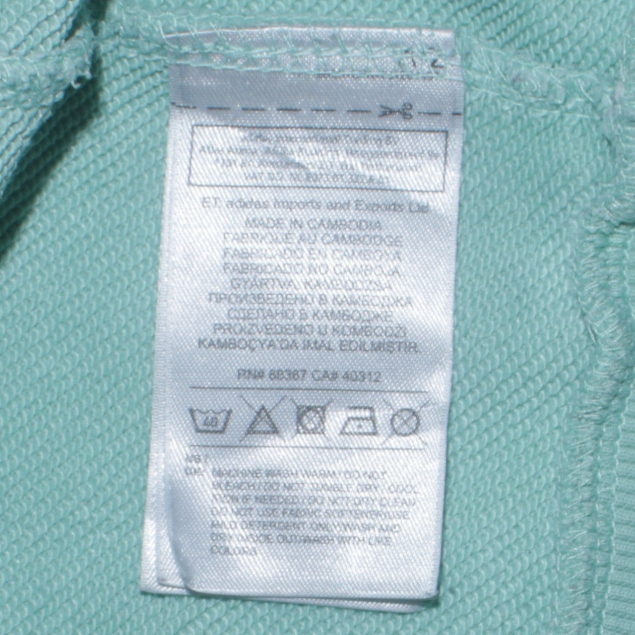 Adidas Women’s Mint Green Crew Neck Sweatshirt Size 10 Cotton Blend