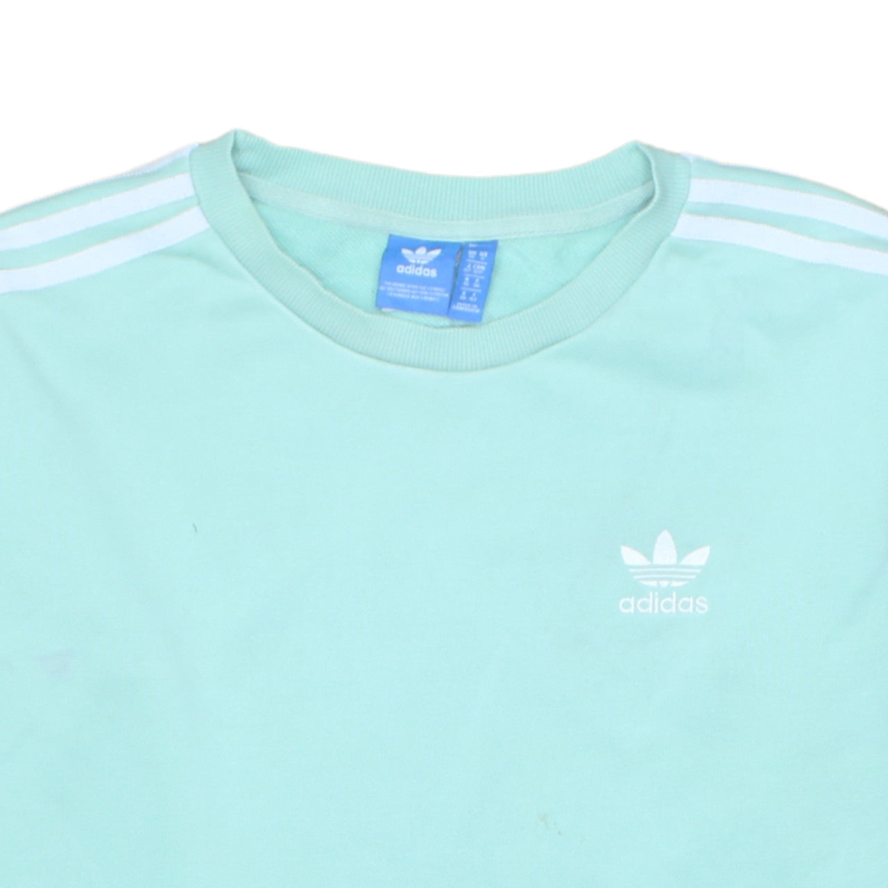Adidas Women’s Mint Green Crew Neck Sweatshirt Size 10 Cotton Blend