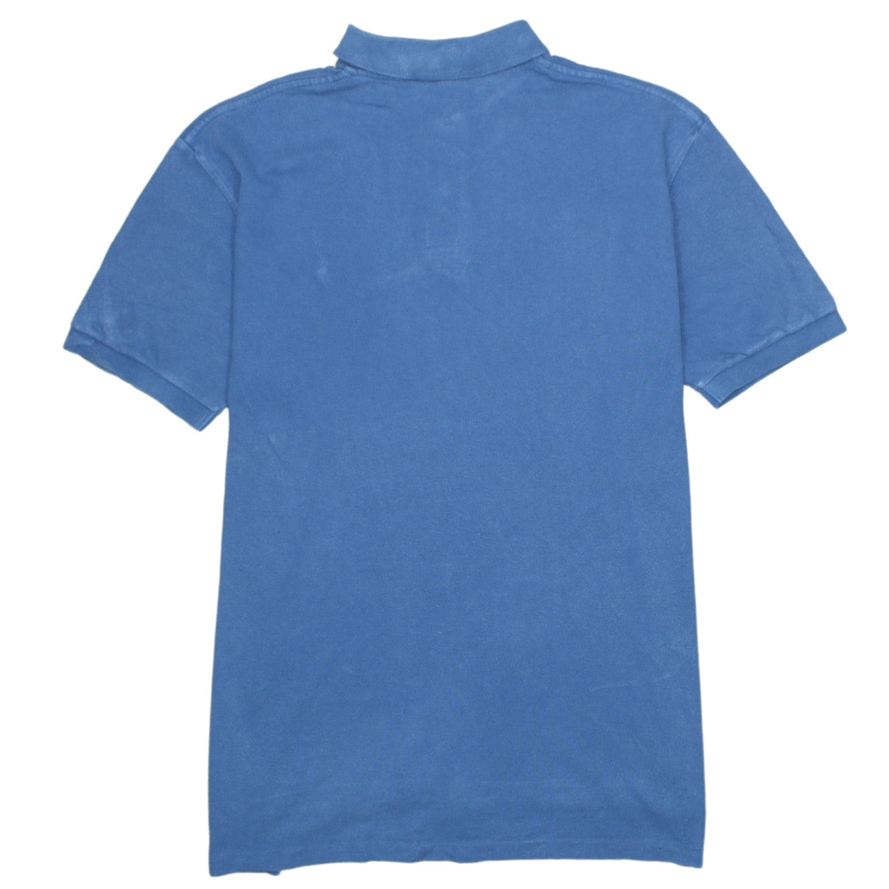 Ralph Lauren Men Blue Cotton Polo Shirt Size L Classic Fit Short Sleeve
