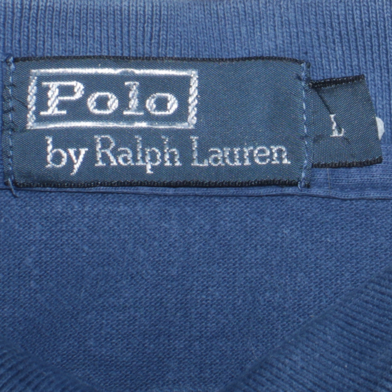 Ralph Lauren Men Blue Cotton Polo Shirt Size L Classic Fit Short Sleeve