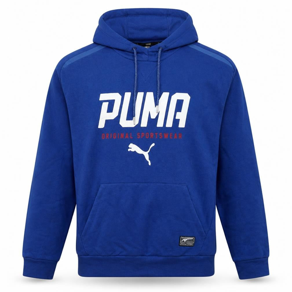 Puma Men's Blue Pullover Hoodie M Regular Fit Sportswear