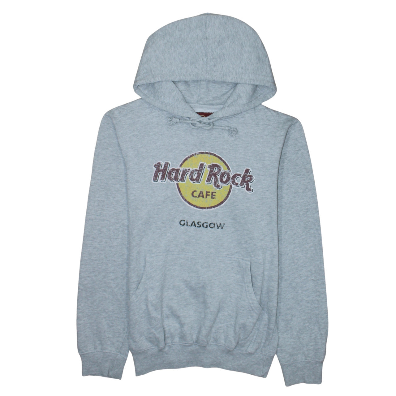 Hard Rock Cafe Glasgow Women's Grey Medium Pullover Hoodie