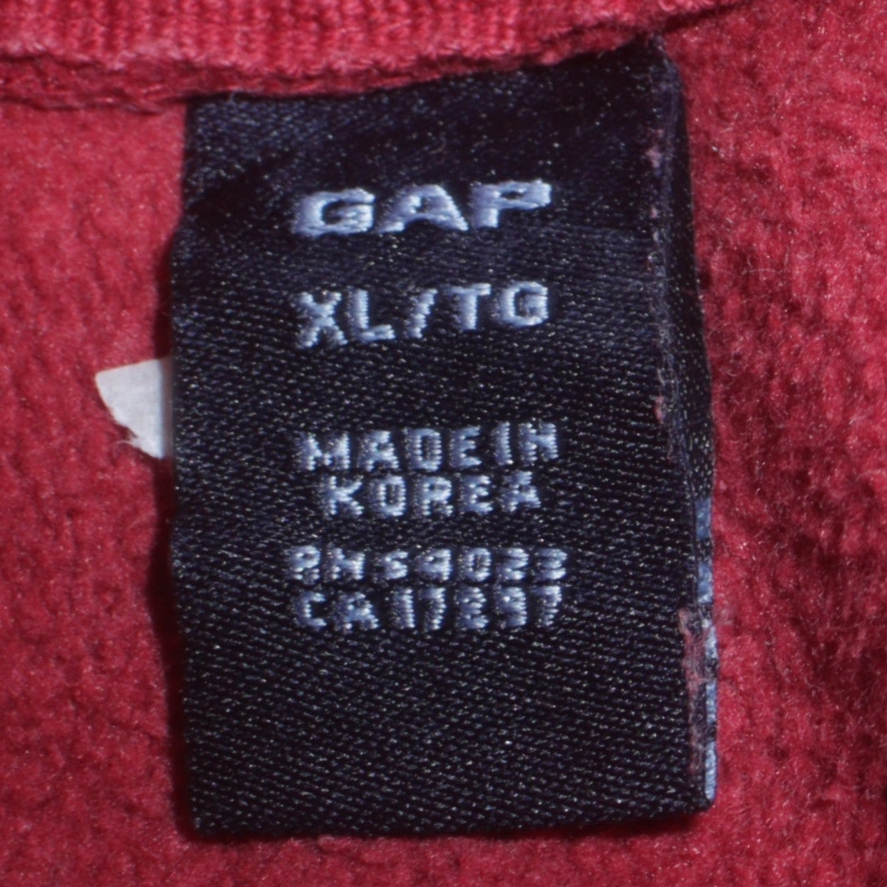 GAP Men's Red Pullover Hoodie XL 1969 Athletic Fleece Graphic Sweatshirt