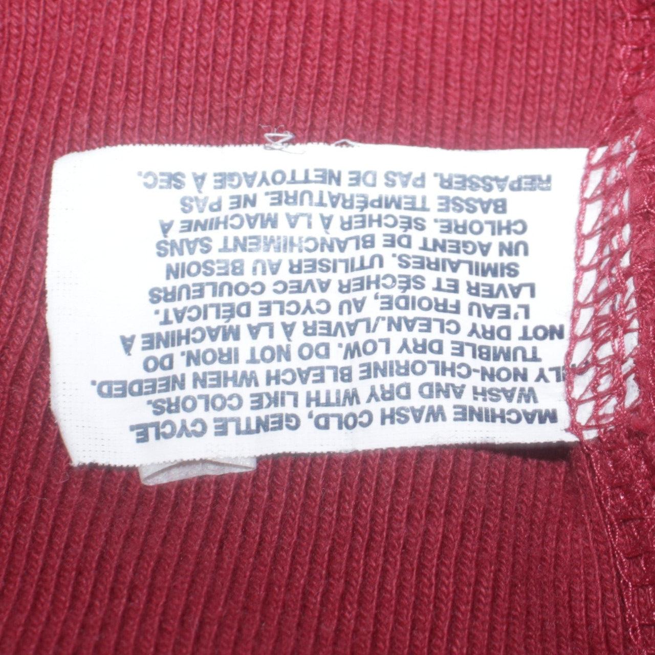 GAP Men's Red Pullover Hoodie XL 1969 Athletic Fleece Graphic Sweatshirt