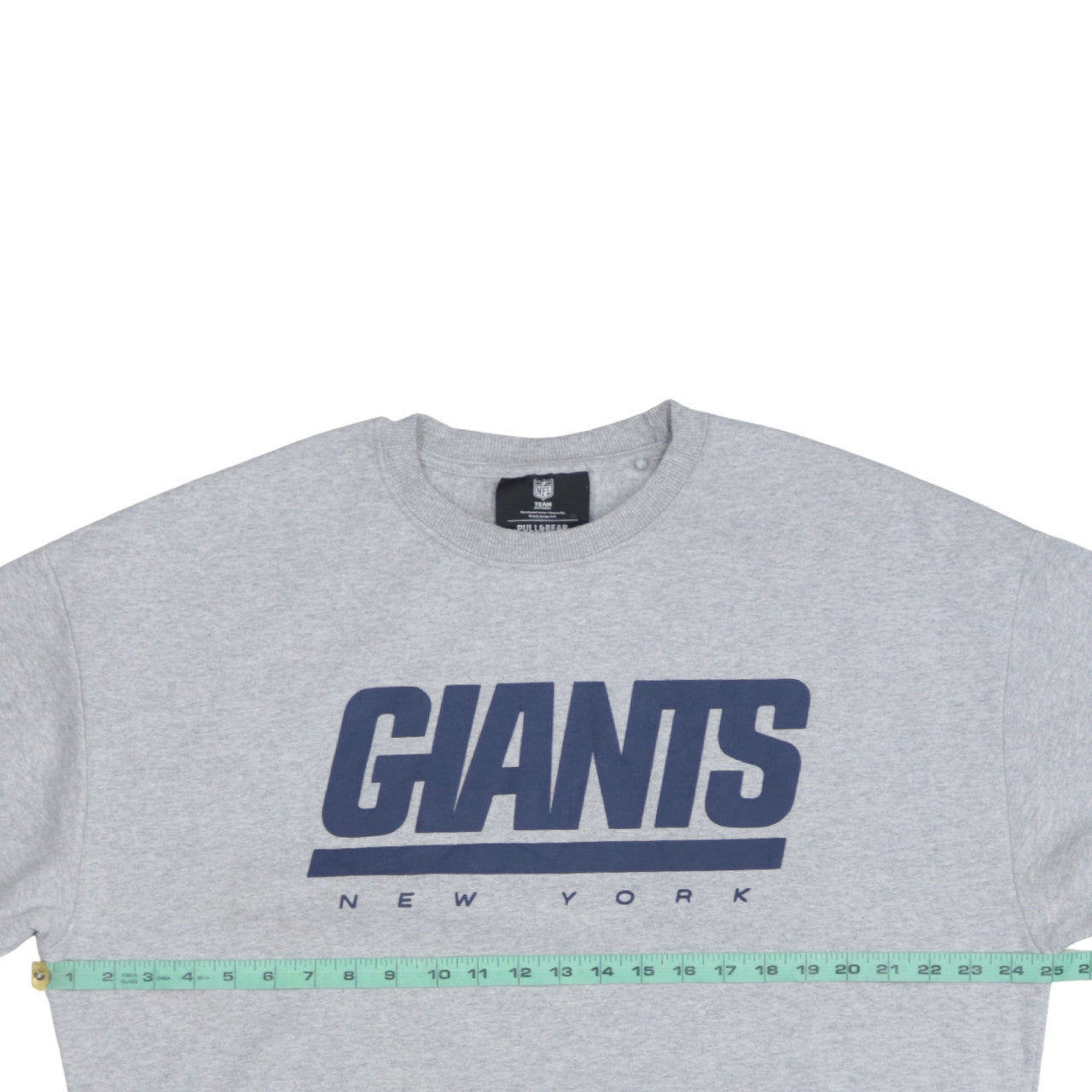 Pull&Bear Men Grey New York Giants Logo Crew Neck Sweatshirt L