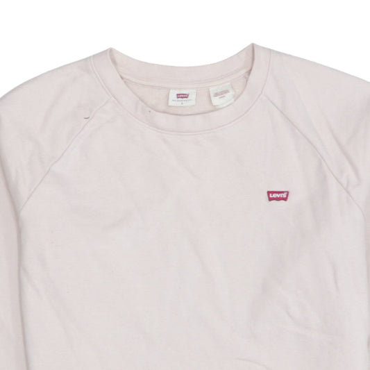 Levi's Women's Pink Crew Neck Pullover Sweatshirt Small