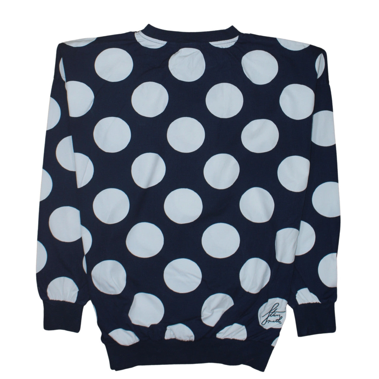 adidas Men's Blue Polka Dot Crew Neck Sweatshirt Size M