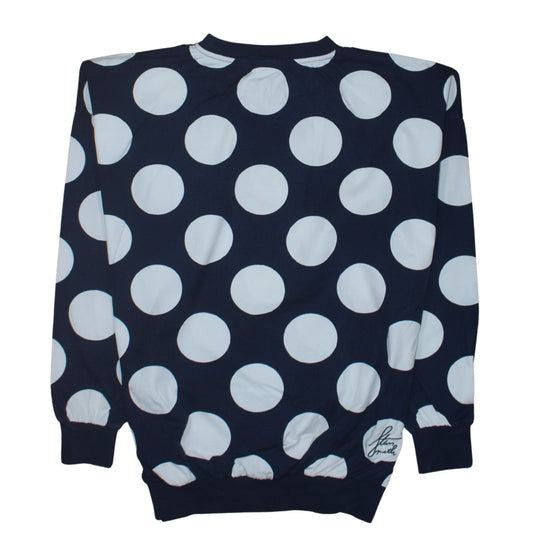 adidas Men's Blue Polka Dot Crew Neck Sweatshirt Size M
