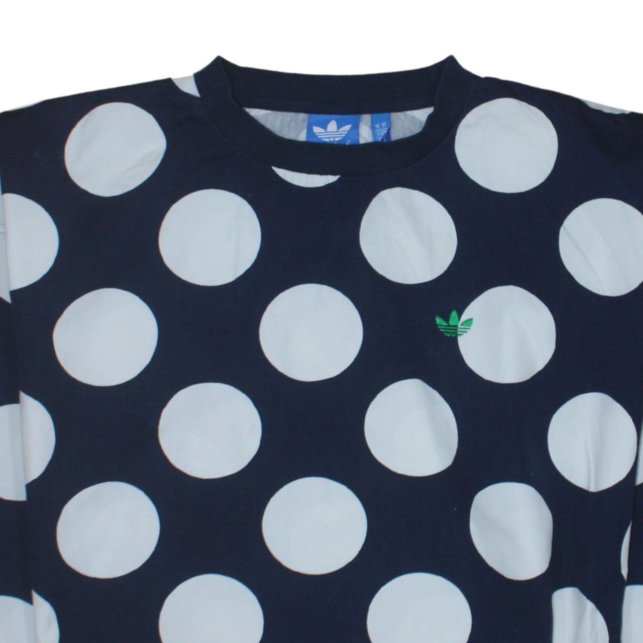 adidas Men's Blue Polka Dot Crew Neck Sweatshirt Size M