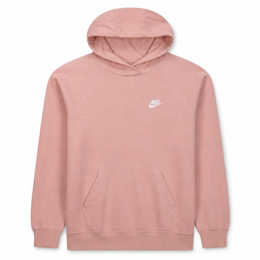 Nike Women Pink Pullover Hoodie Large Cotton Blend Sweatshirt