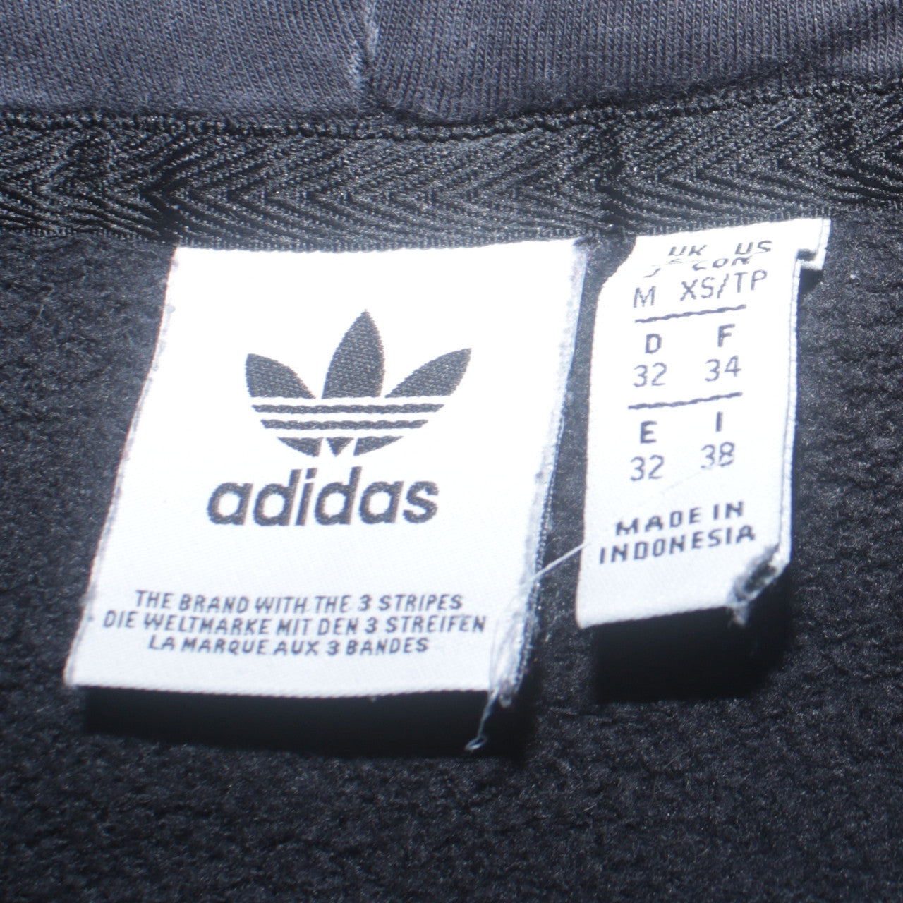 adidas Men's Black Pullover Hoodie M Logo Fleece Sweatshirt
