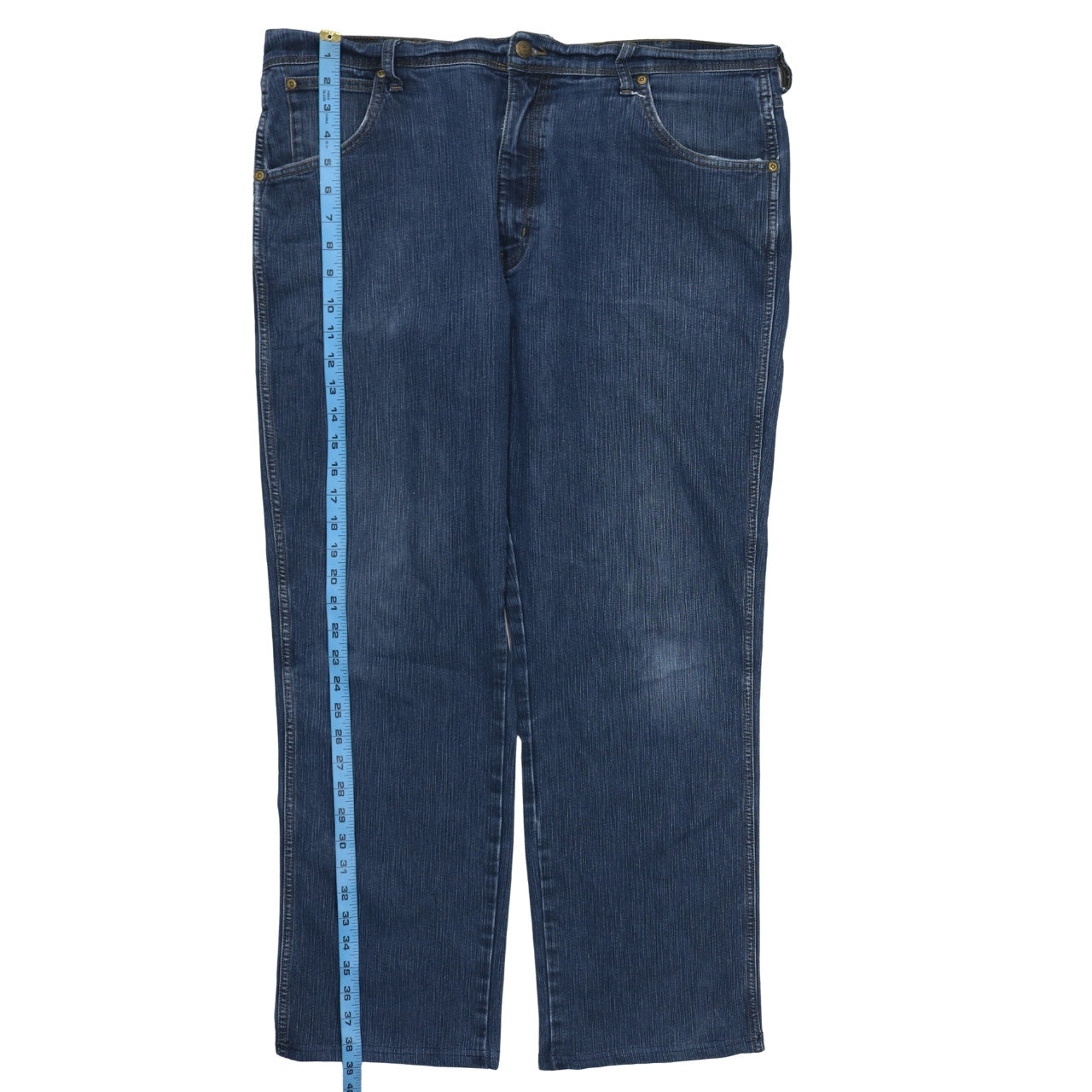 Wrangler Men's Blue 34x32 Carpenter Straight Leg Denim Jeans