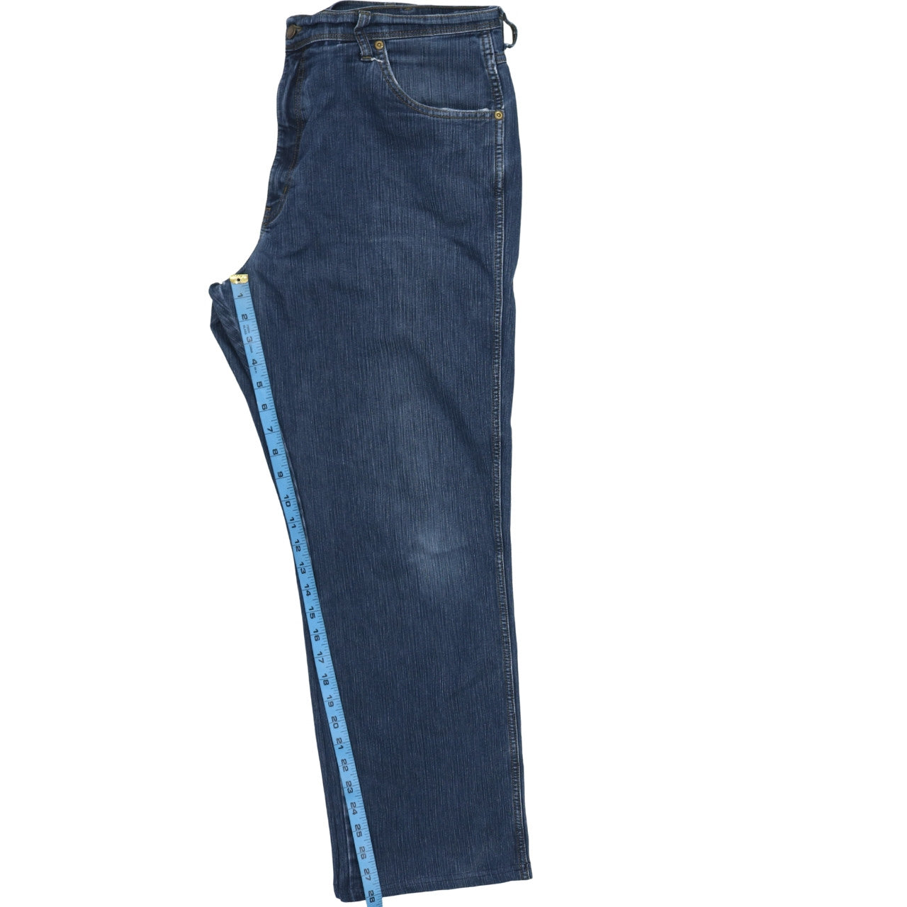 Wrangler Men's Blue 34x32 Carpenter Straight Leg Denim Jeans