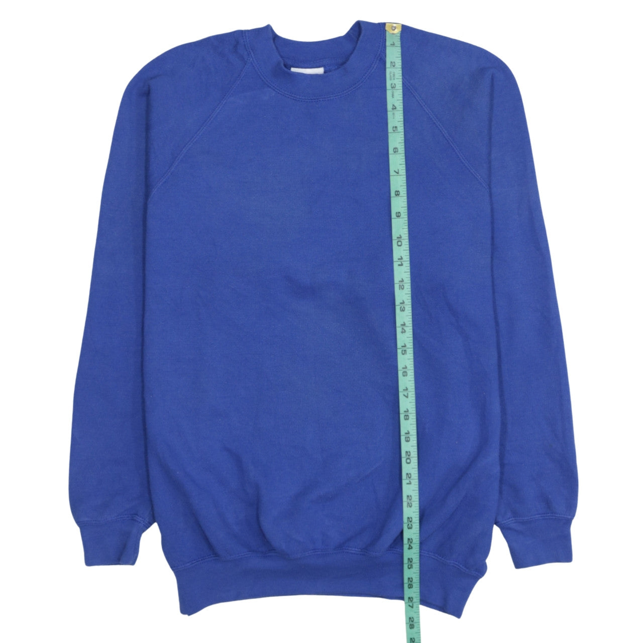 Russell Men's Blue Crew Neck Fleece Sweatshirt Medium Pullover
