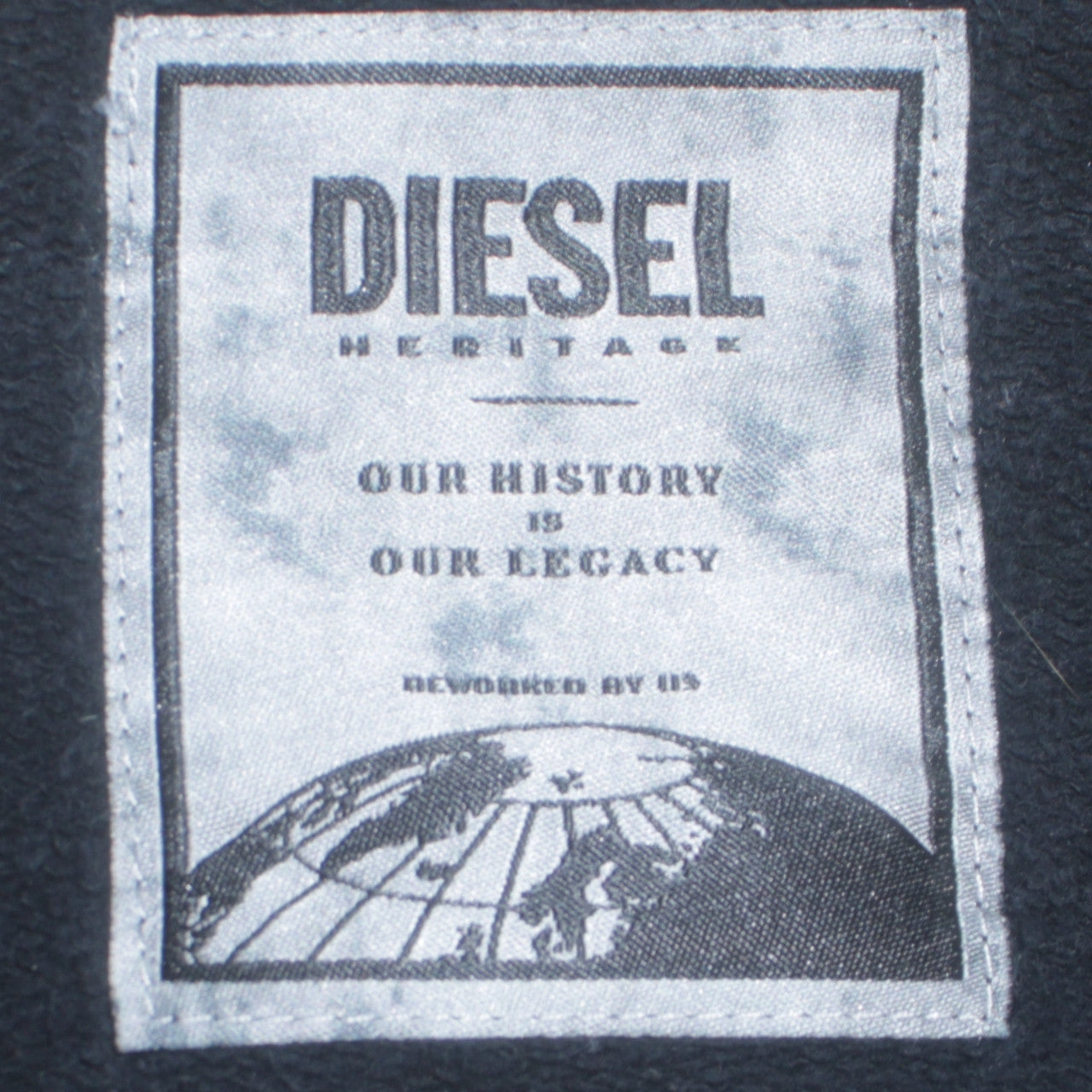 Diesel Mens Black Embroidered Logo Crew Neck Sweatshirt L