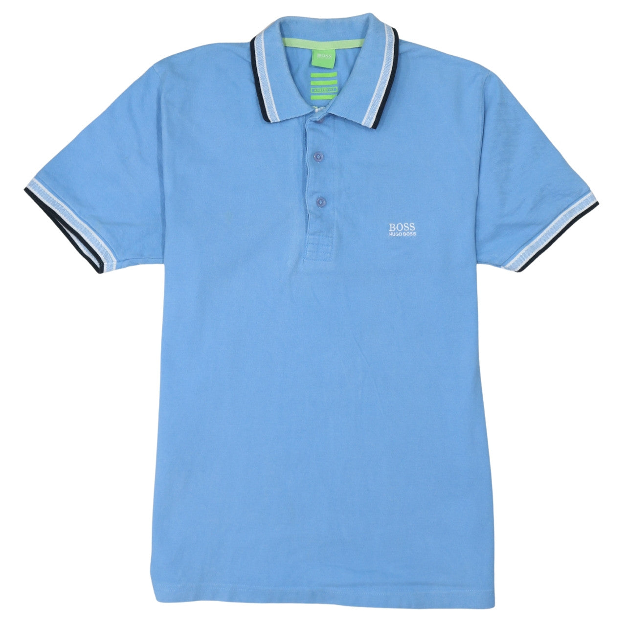 Hugo Boss Men's Blue Cotton Polo Shirt Size L Classic Fit