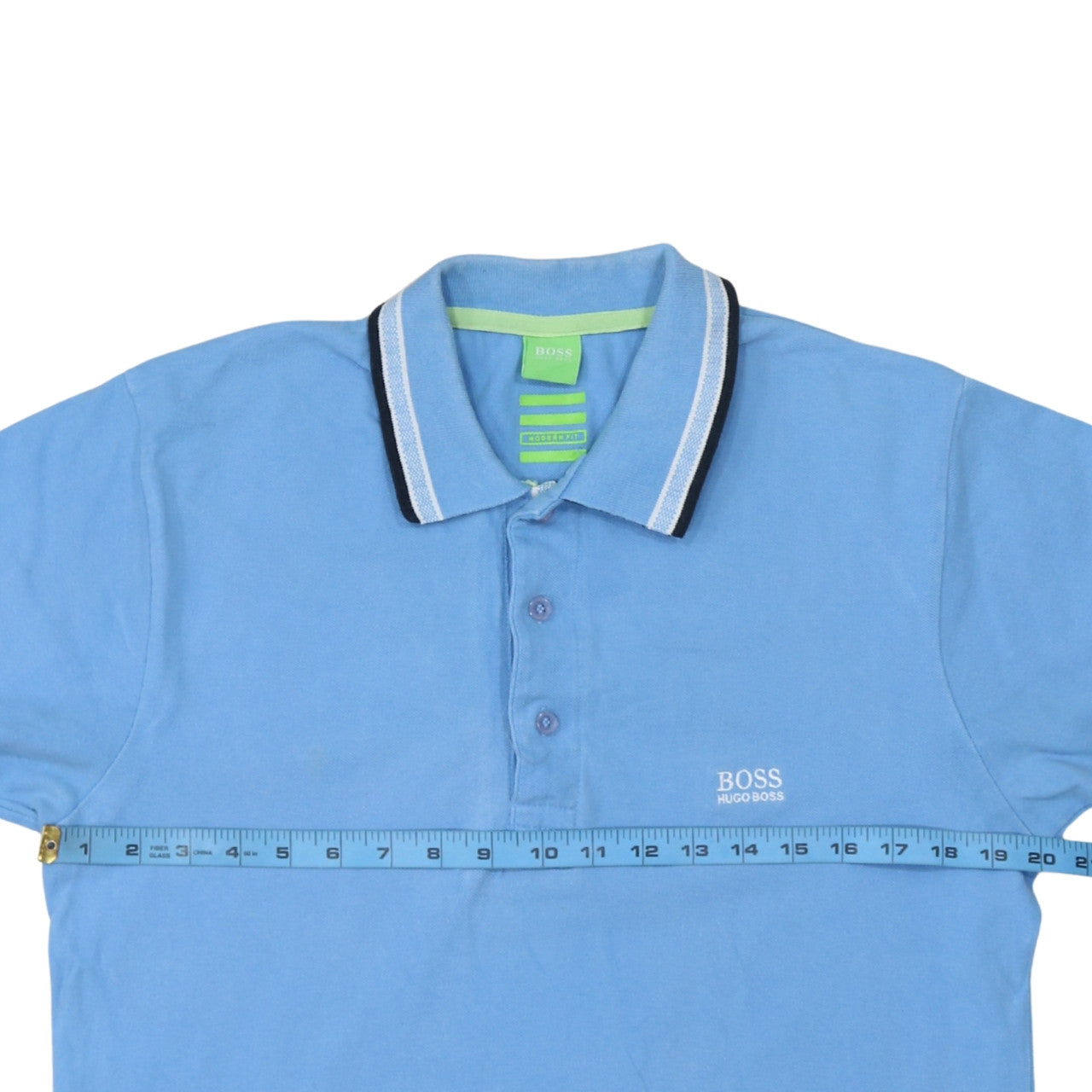Hugo Boss Men's Blue Cotton Polo Shirt Size L Classic Fit