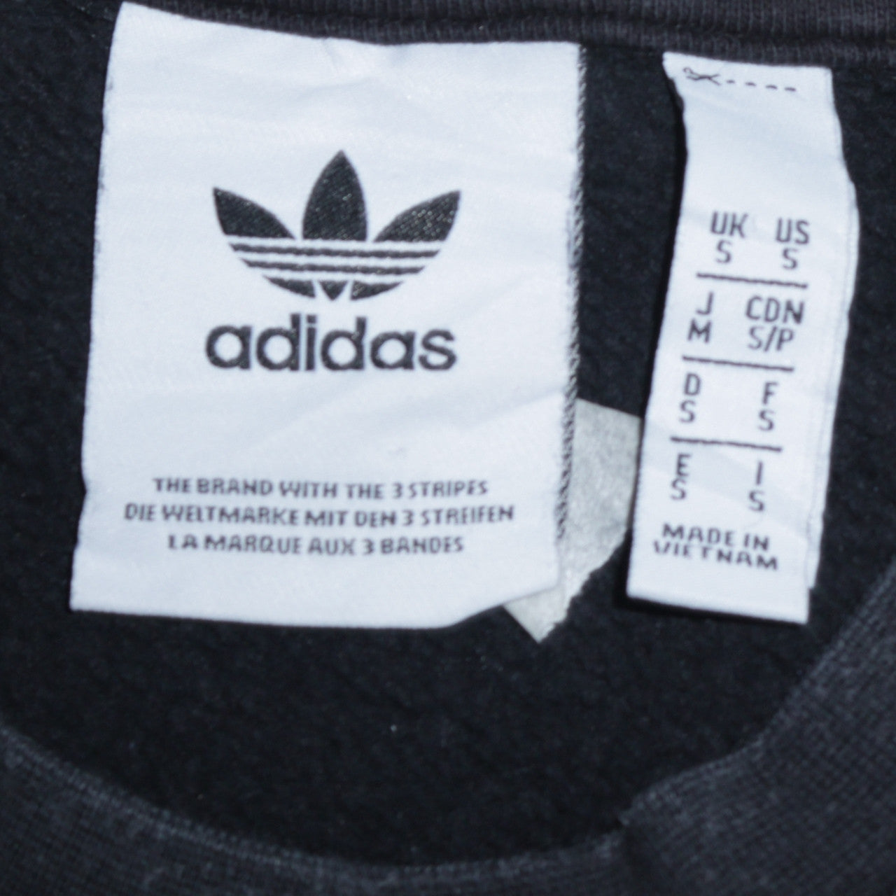 Adidas Men's Black Crew Neck Pullover Sweatshirt S Sports Fleece