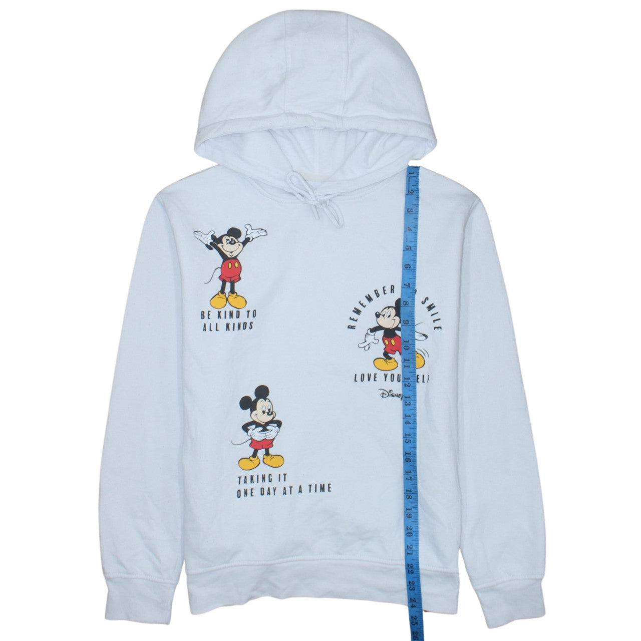 Disney Women’s White Mickey Mouse Pullover Hoodie 2XS