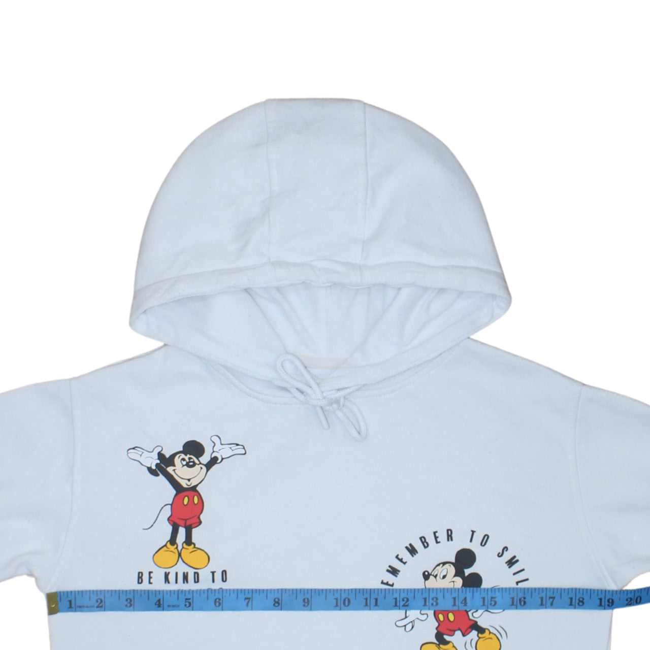 Disney Women’s White Mickey Mouse Pullover Hoodie 2XS