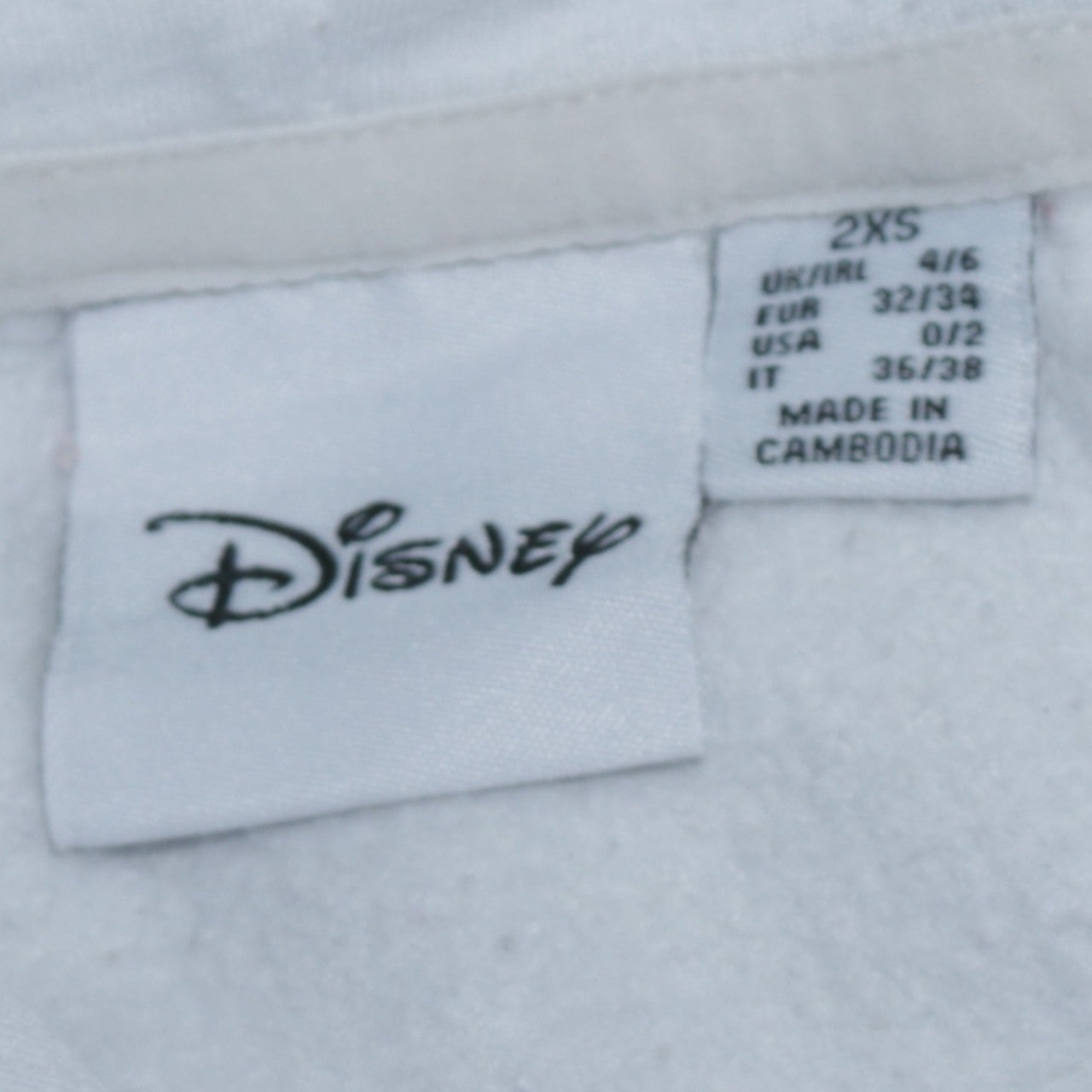 Disney Women’s White Mickey Mouse Pullover Hoodie 2XS