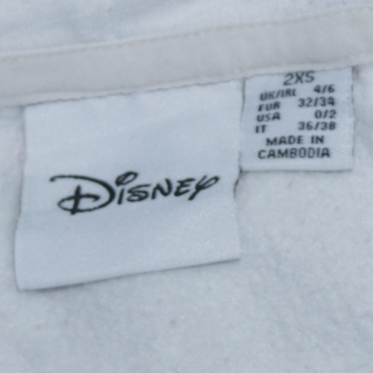 Disney Women’s White Mickey Mouse Pullover Hoodie 2XS