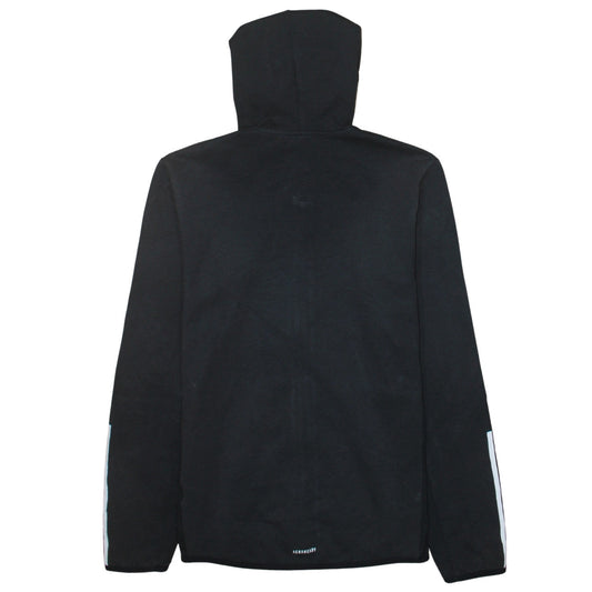 adidas Mens Black Full Zip Hoodie Medium Lightweight Sportswear