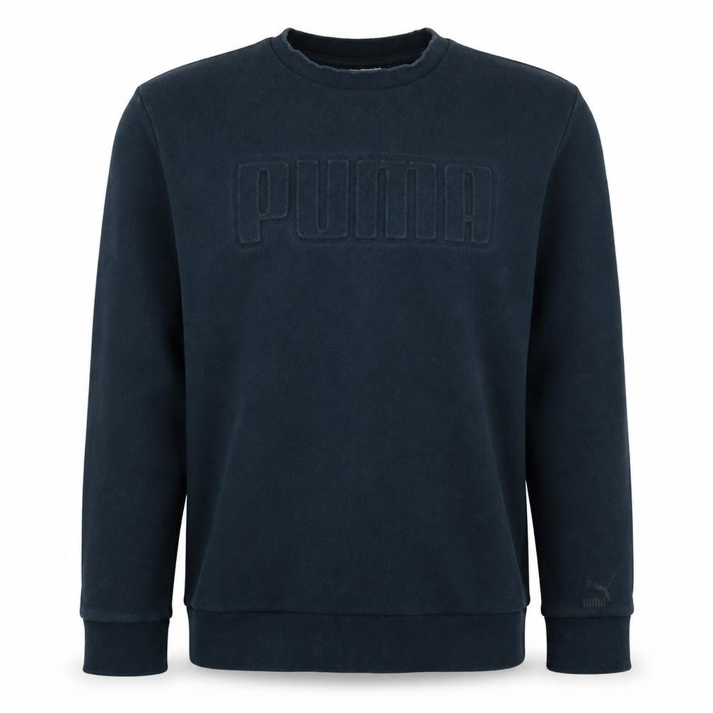 Puma Men's Black XL Pullover Sweatshirt Crew Neck Logo Sportswear