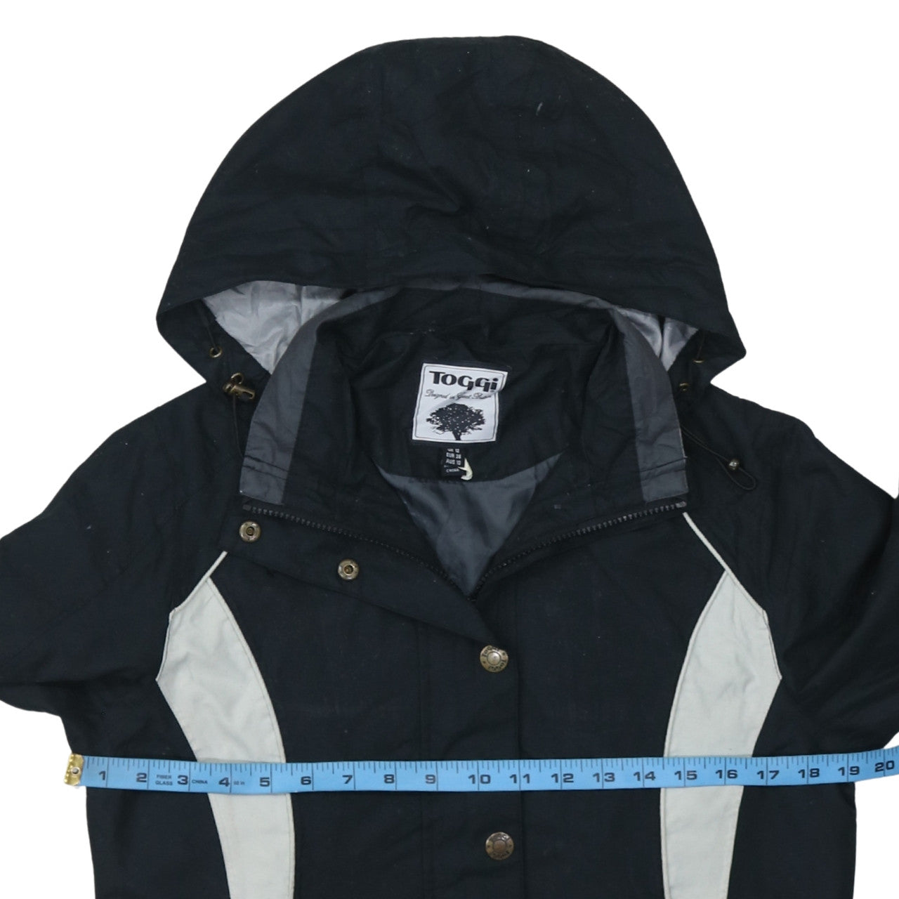 Toggi Womens Black Waterproof Hooded Rain Jacket Size 12