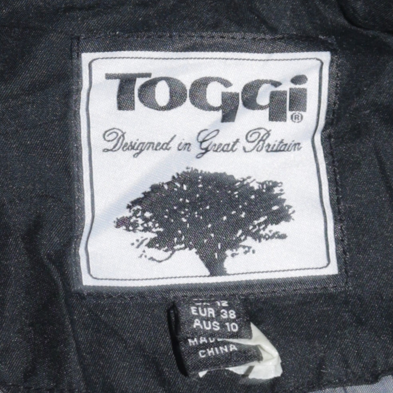 Toggi Womens Black Waterproof Hooded Rain Jacket Size 12