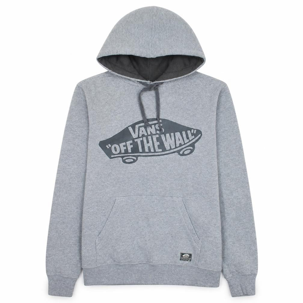 Vans Mens Grey XS Pullover Hoodie Off The Wall Graphic Fleece