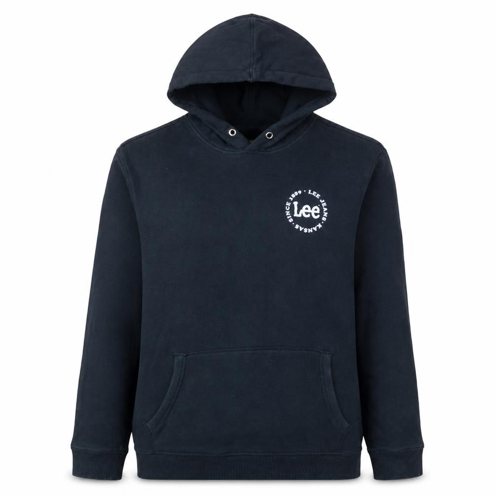 Lee Women’s Black Cotton Pullover Hoodie XL Casual Logo Print