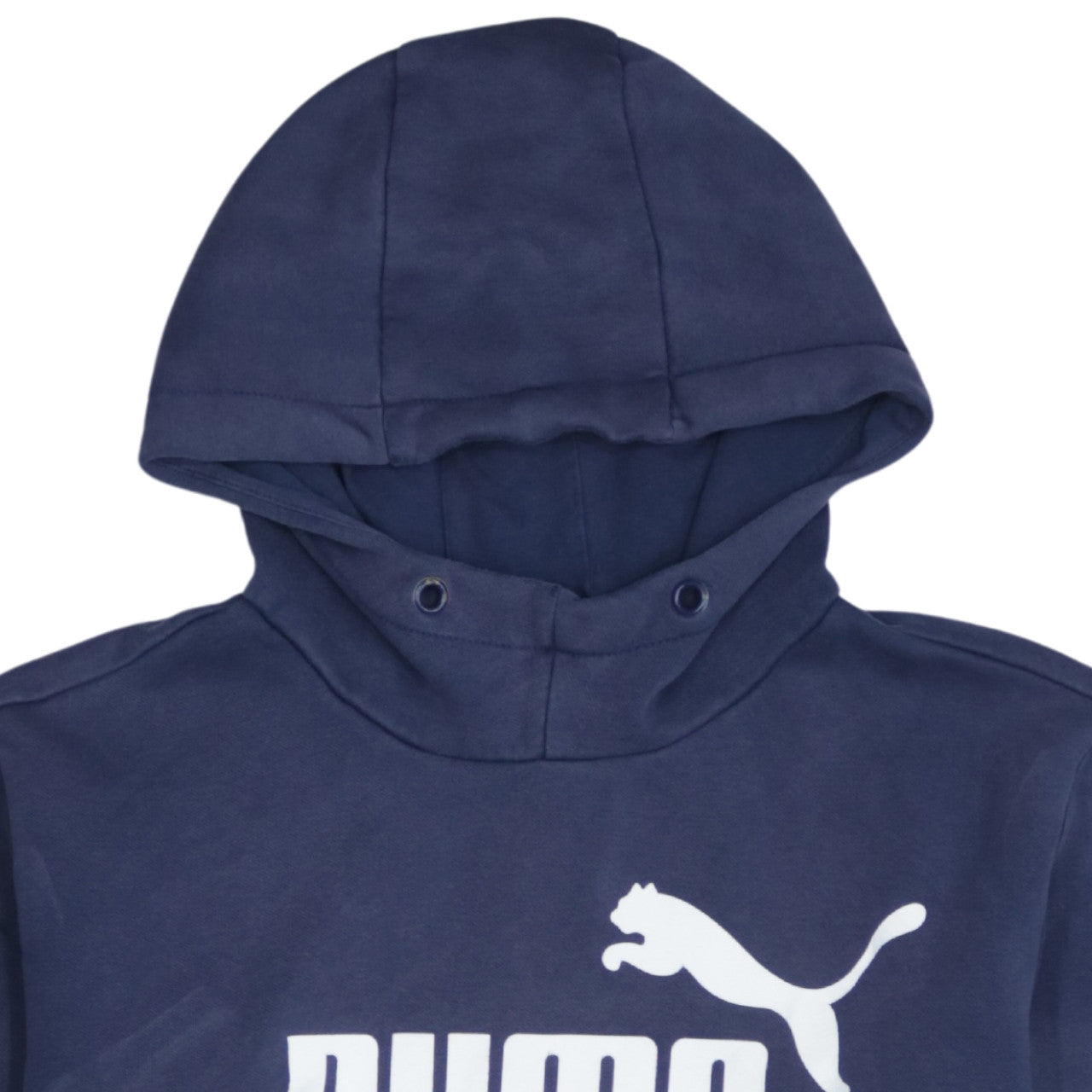 Puma Men's Blue Pullover Hoodie Small Logo Fleece Sweatshirt
