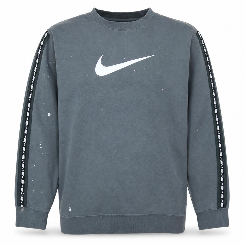 Nike Men's Grey Logo Crew Neck Sweatshirt Size M