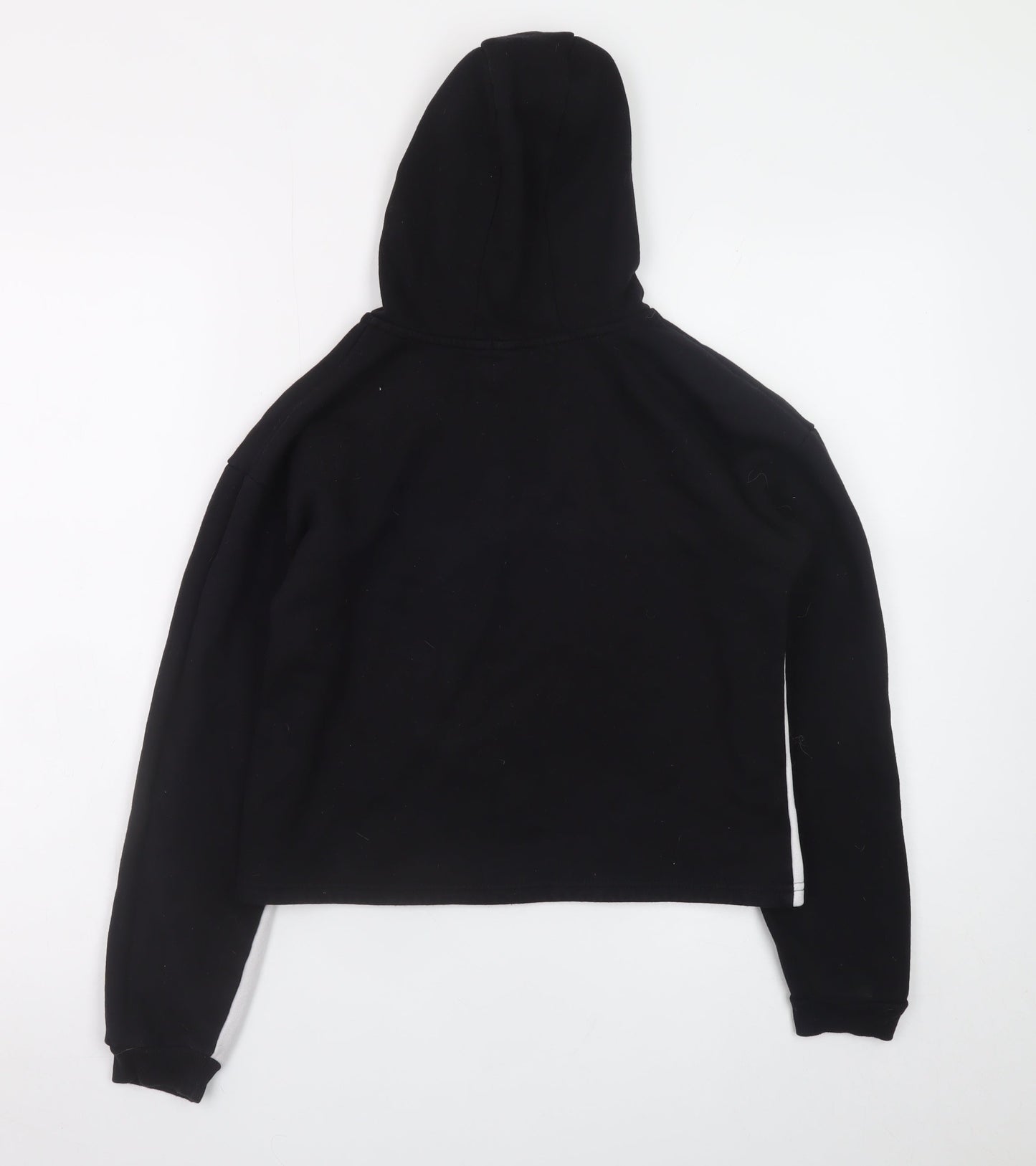 Primark Girls Black & White Pullover Hoodie 12-13 Years Believe Print
