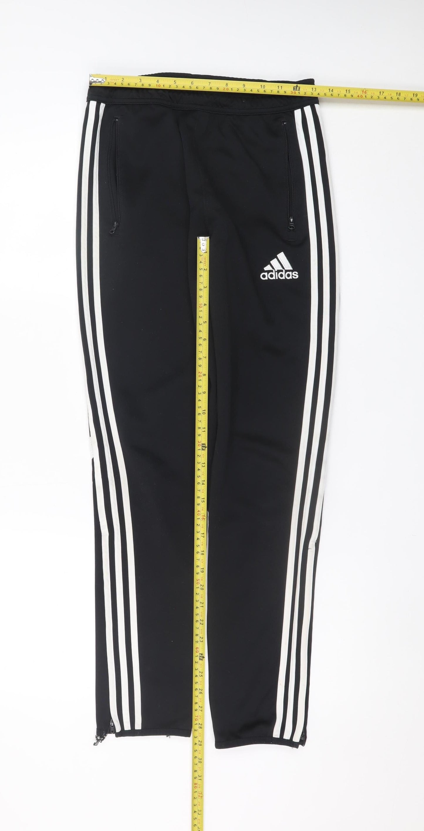 Adidas Boys Black Jogger Trousers 16 Years Climalite Sportswear