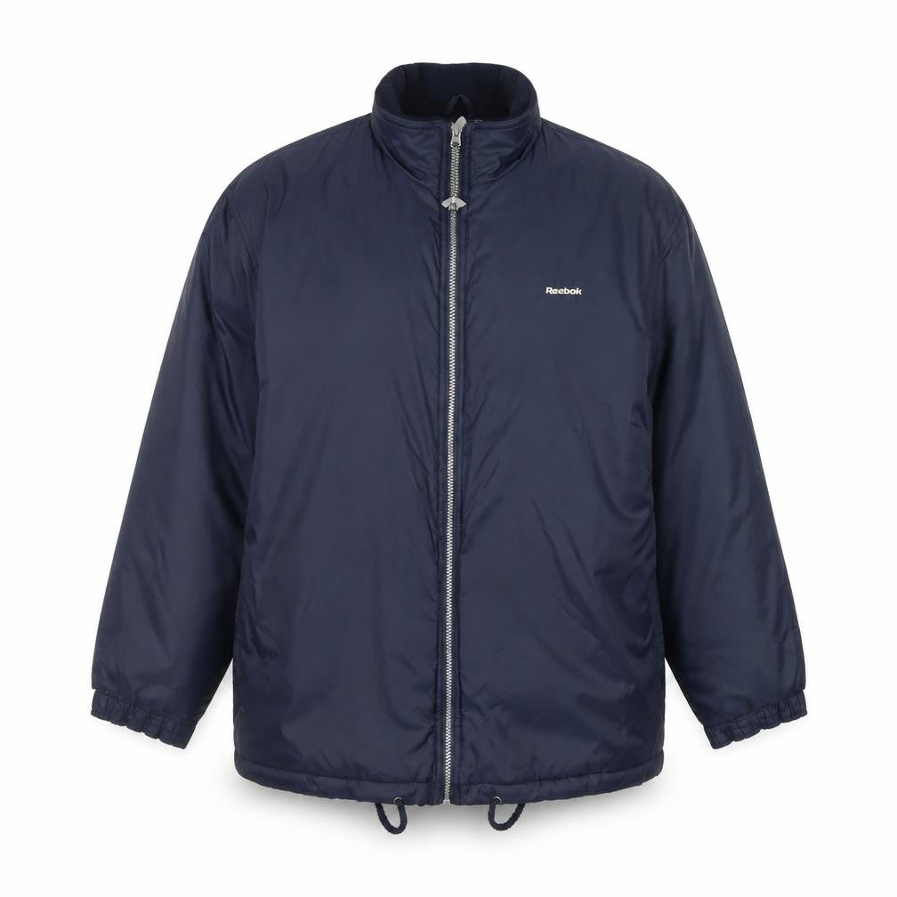Reebok Essentials Blue Boys Puffer Jacket Full Zip Lined