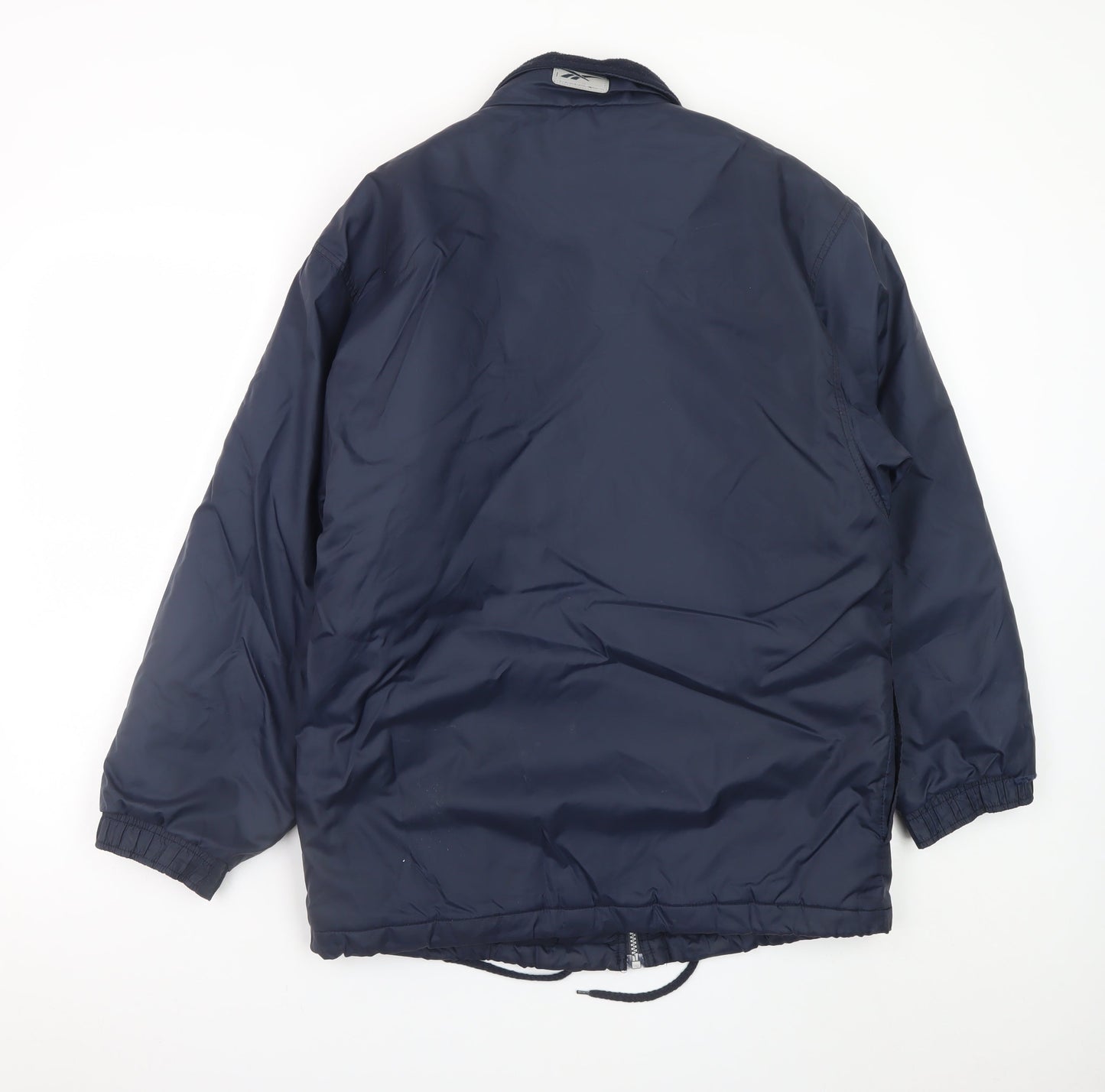 Reebok Essentials Blue Teen 164cm Puffer Jacket Full Zip Lined