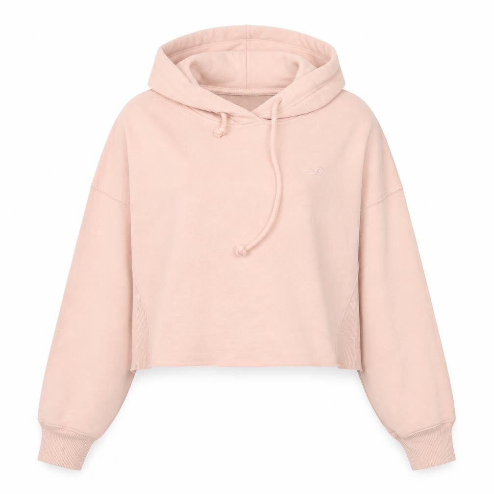 Hollister Womens Pink Pullover Hoodie Medium Cotton Blend