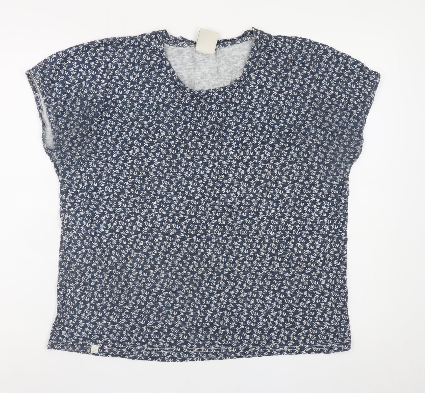 Trespass Women's Blue Floral Short Sleeve Viscose T-Shirt Size 12
