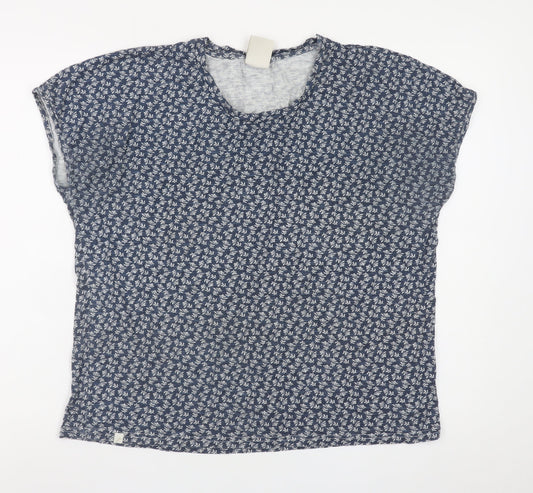 Trespass Women's Blue Floral Short Sleeve Viscose T-Shirt Size 12